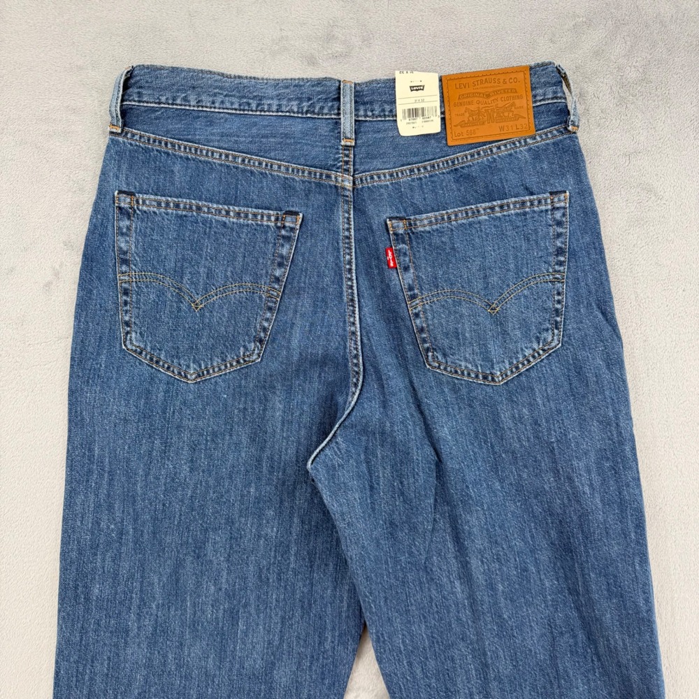 Levis Premium 568 Loose Straight Lightweight Linen Cotton Jeans Men's Sz 31x32 - Picture 8 of 16